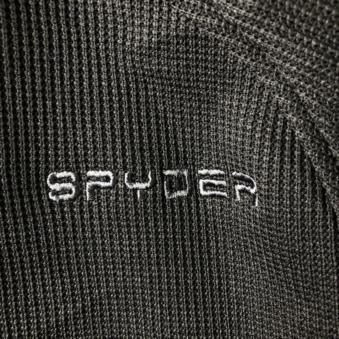 SPYDER Half Zip Zip-Up Jacket, Men's Size L polyester black type Vintage Second Hand