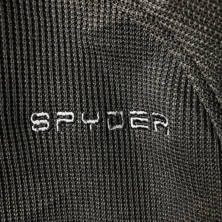 SPYDER Half Zip Zip-Up Jacket, Men's Size L polyester black type Vintage Second Hand
