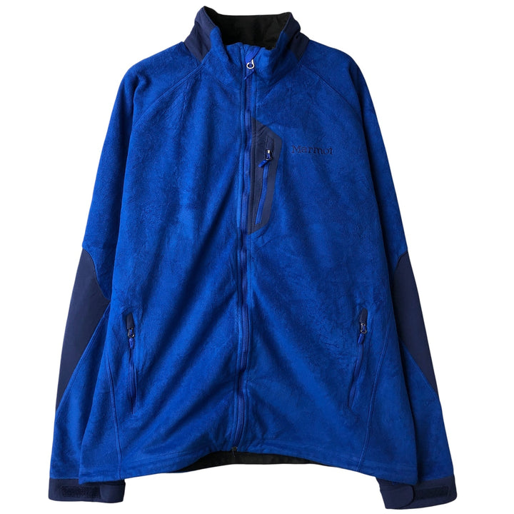 2000'S Marmot Half-Zip Fleece Jacket, Men's Size L polyester blue type Vintage Second Hand