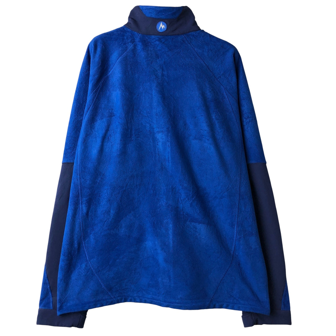 2000'S Marmot Half-Zip Fleece Jacket, Men's Size L polyester blue type Vintage Second Hand