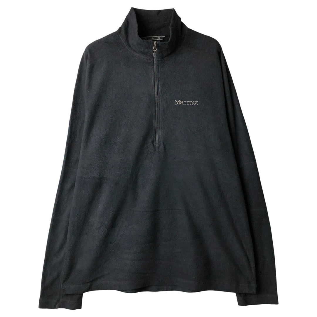 Marmot Half-Zip Fleece Pullover, Men's Size L polyester black type Vintage Second Hand