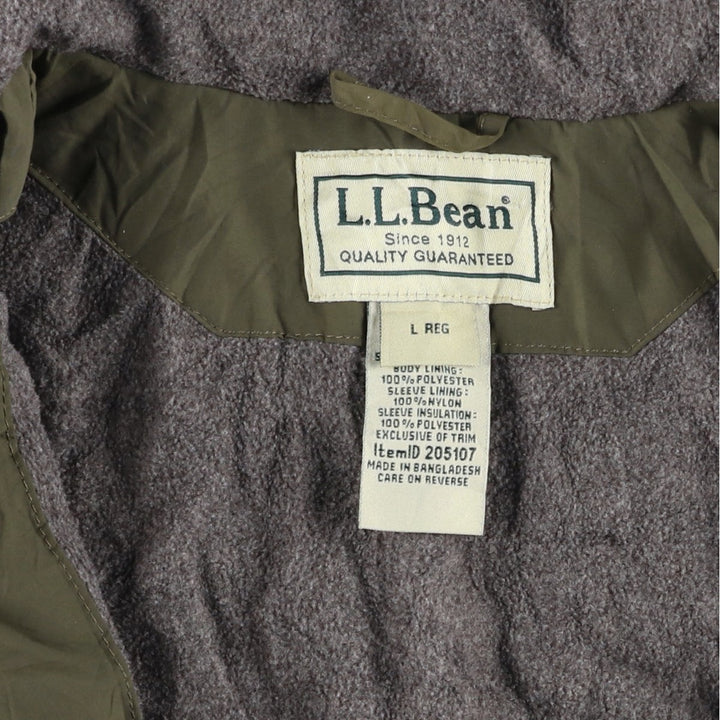 90s-00'S LL Bean Padded Mountain Jacket, Shell Jacket, Puffer Jacket, Men's Size L, Vintage Nylon Khaki type Vintage Second Hand