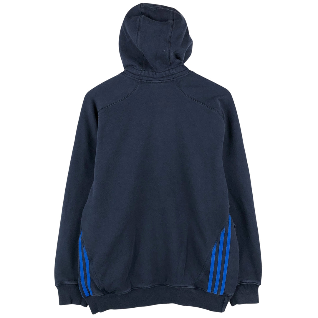 Adidas sweatshirt pullover hoodie, men's size M cotton navy blue type Vintage Second Hand