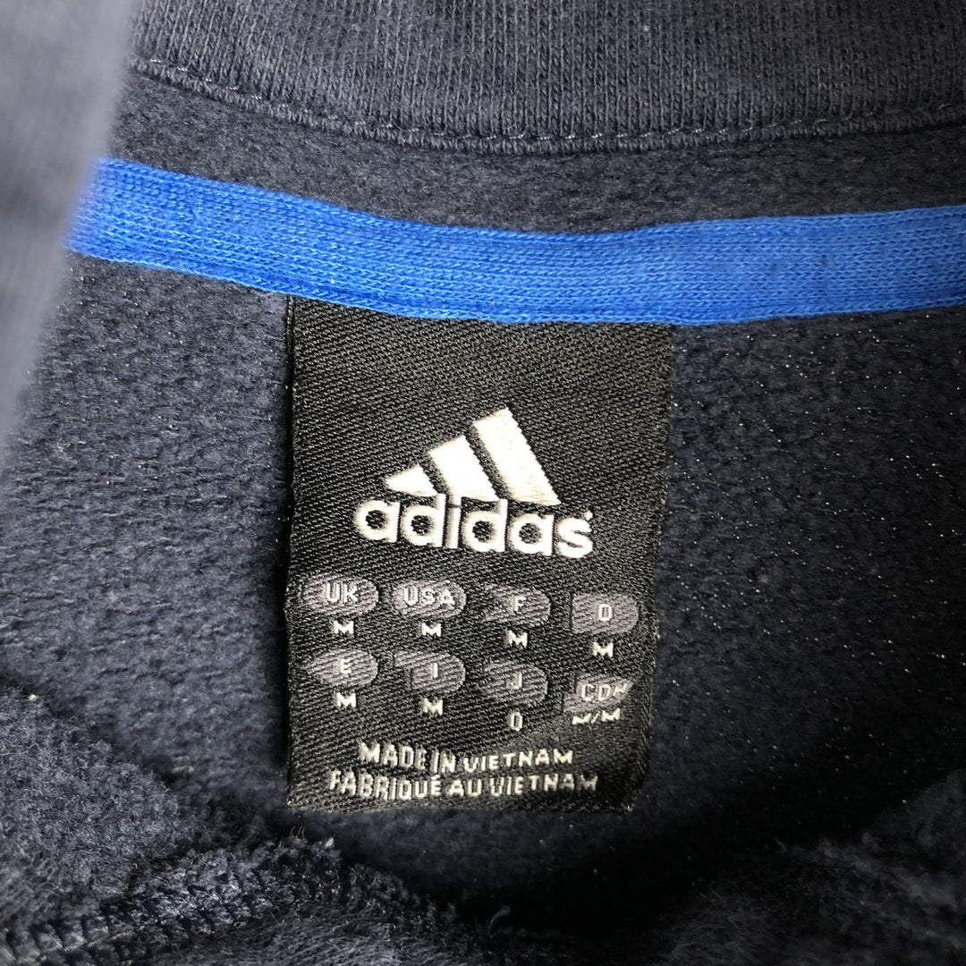 Adidas sweatshirt pullover hoodie, men's size M cotton navy blue type Vintage Second Hand