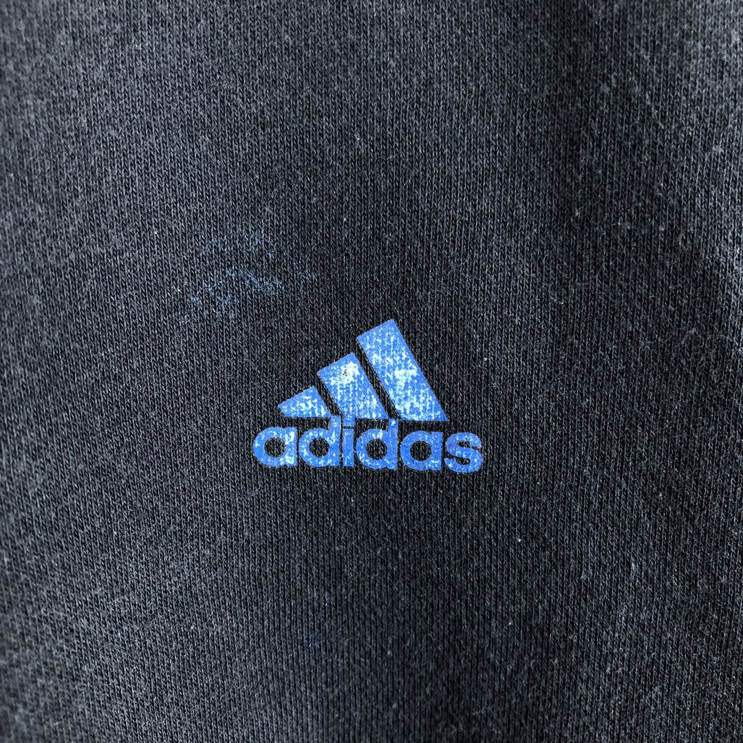 Adidas sweatshirt pullover hoodie, men's size M cotton navy blue type Vintage Second Hand