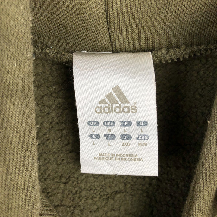Adidas sweatshirt pullover hoodie, men's size M cotton Khaki type sage green Vintage Second Hand