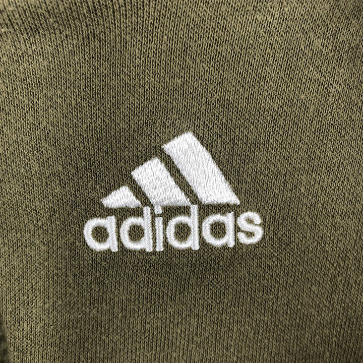 Adidas sweatshirt pullover hoodie, men's size M cotton Khaki type sage green Vintage Second Hand