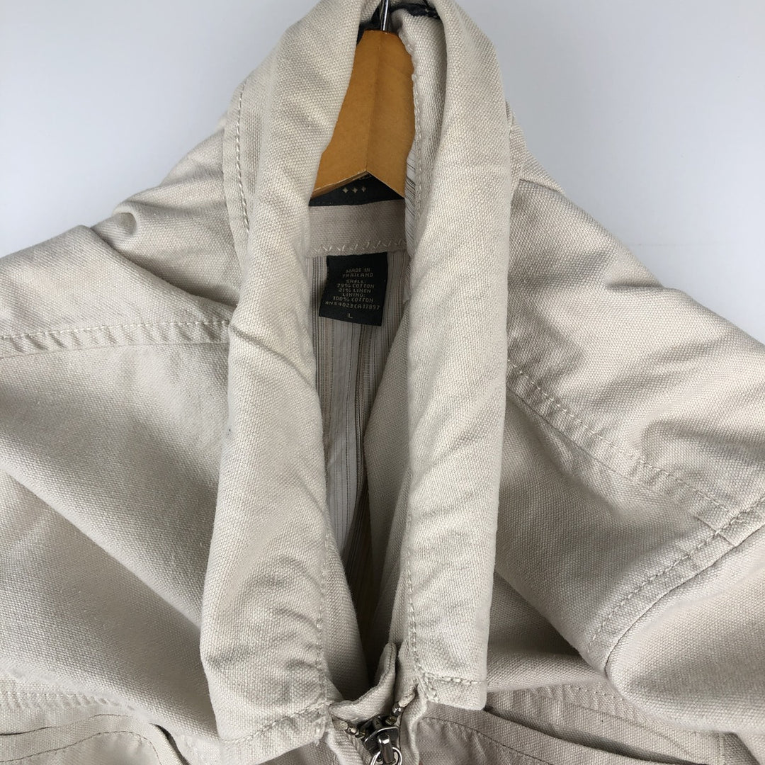 2000'S Banana Republic Cotton Jacket, Men's Size L cotton Beige type Vintage Second Hand