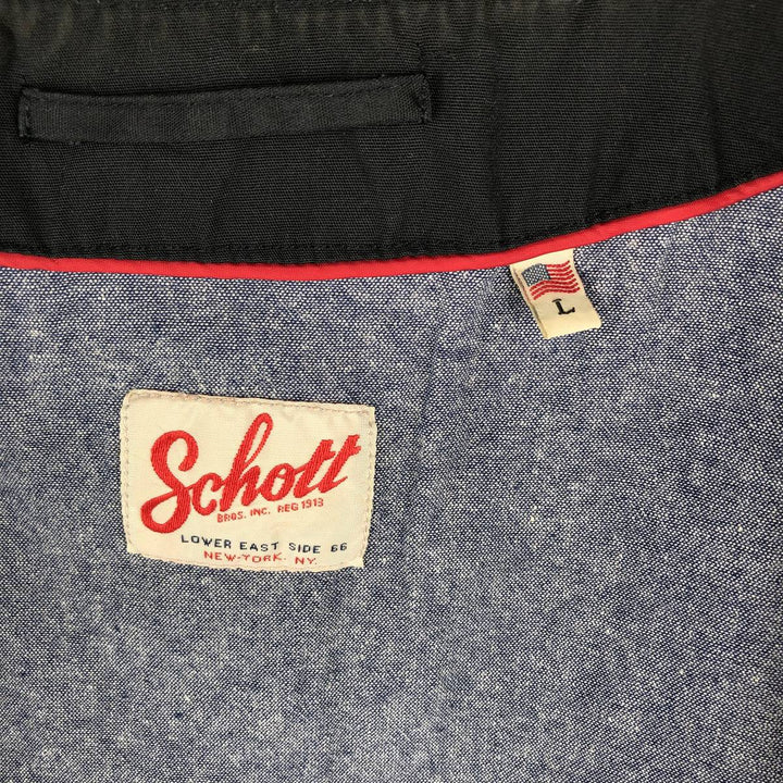 SCHOTT Men's Blouson (Size L) polyester black type Vintage Second Hand
