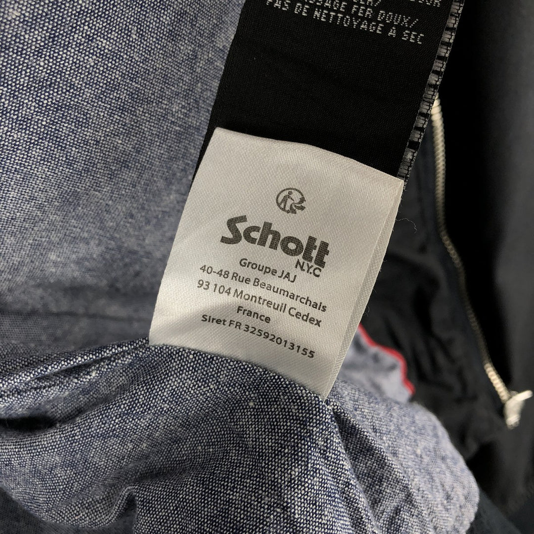 SCHOTT Men's Blouson (Size L) polyester black type Vintage Second Hand