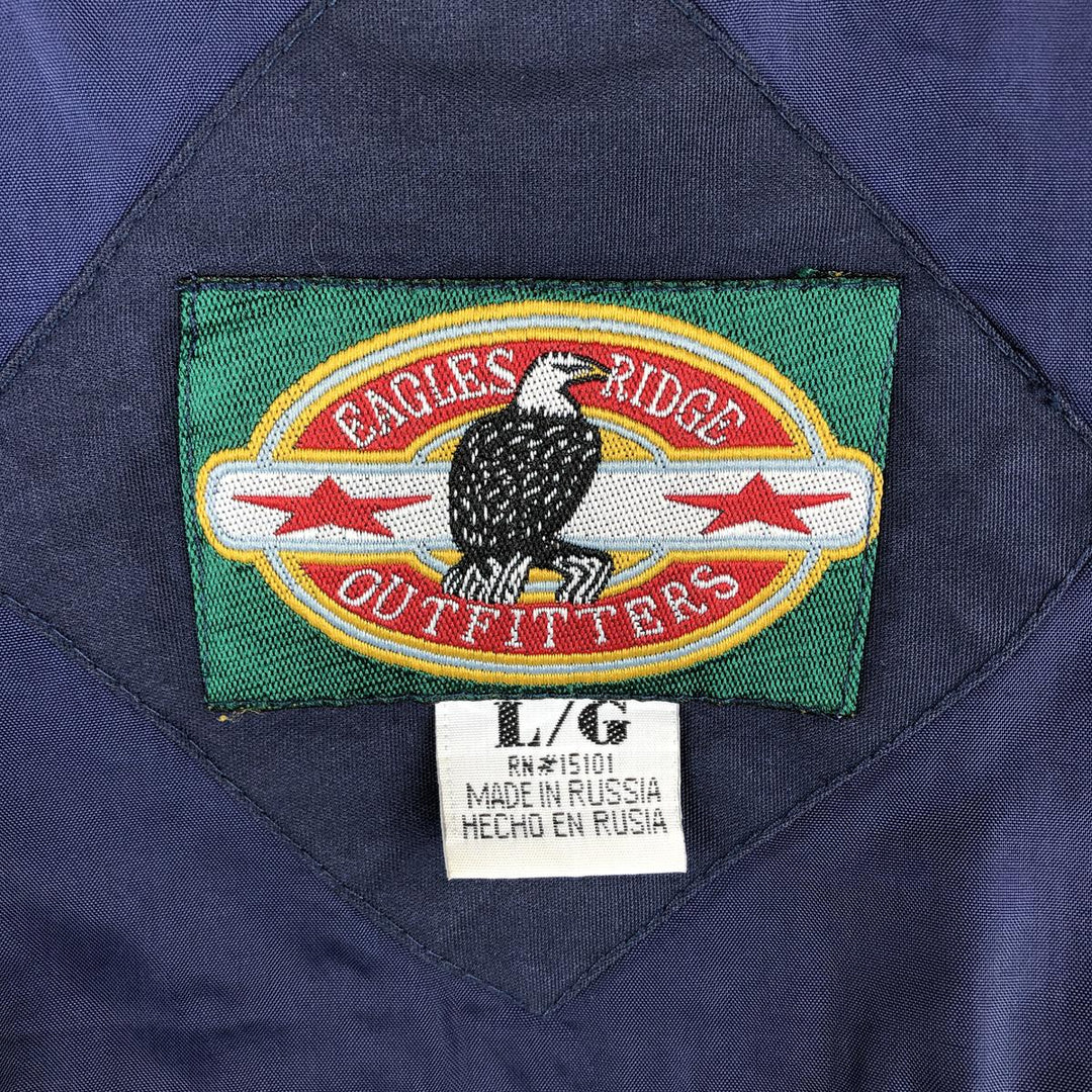 90s-00'S EAGLE RIDGE OUTFITTERS Derby Jacket, Cup Shoulder, Made in Russia, Men's Size L cotton navy blue type Vintage Second Hand