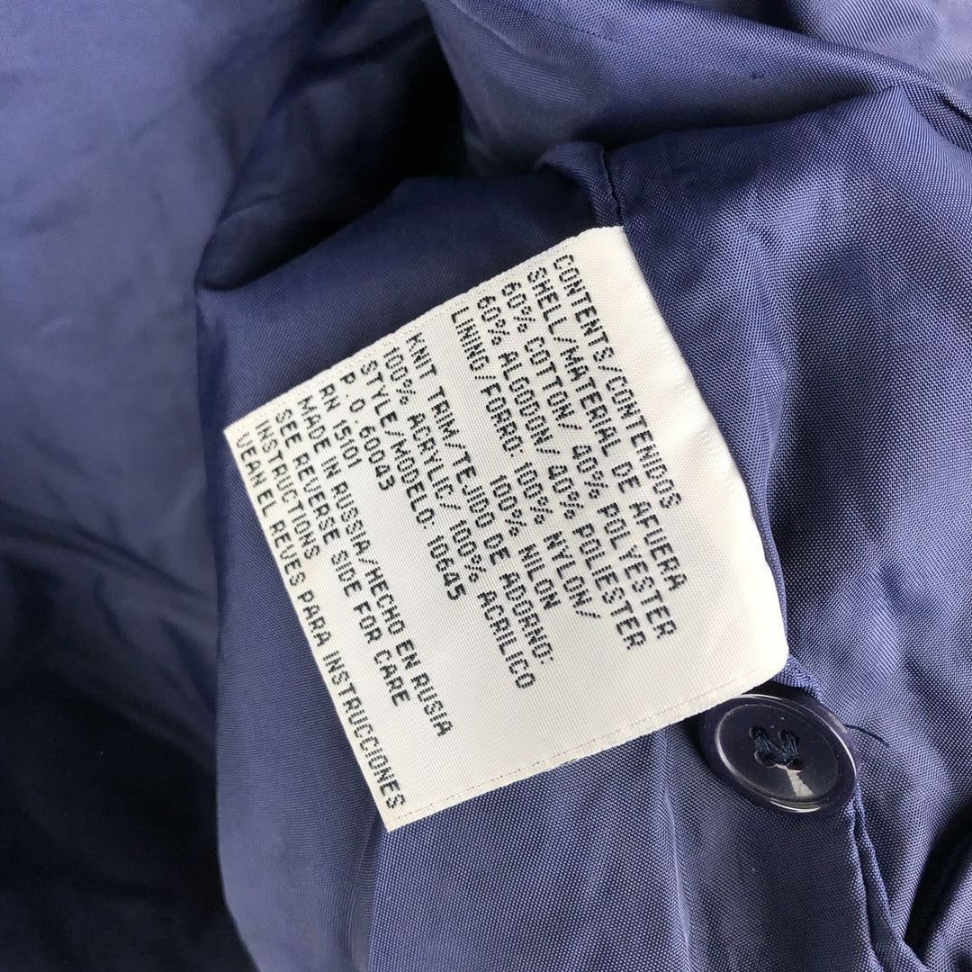 90s-00'S EAGLE RIDGE OUTFITTERS Derby Jacket, Cup Shoulder, Made in Russia, Men's Size L cotton navy blue type Vintage Second Hand