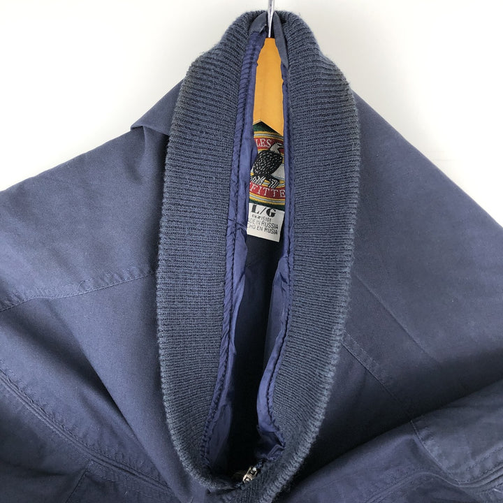 90s-00'S EAGLE RIDGE OUTFITTERS Derby Jacket, Cup Shoulder, Made in Russia, Men's Size L cotton navy blue type Vintage Second Hand