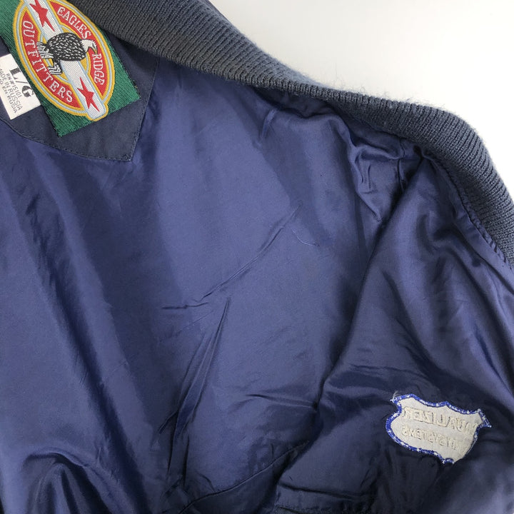 90s-00'S EAGLE RIDGE OUTFITTERS Derby Jacket, Cup Shoulder, Made in Russia, Men's Size L cotton navy blue type Vintage Second Hand