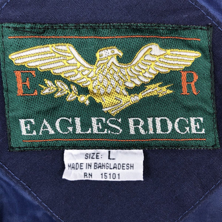 EAGLES RIDGE Derby Jacket, Cup Shoulder Jacket, Men's Size L cotton navy blue type Vintage Second Hand