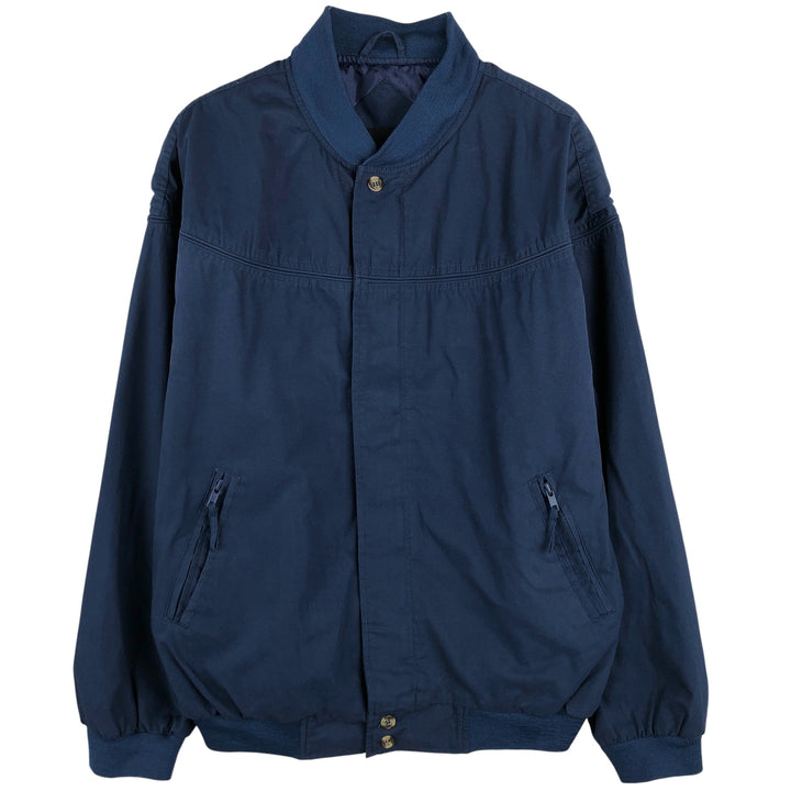 Windbreaker Derby Jacket Cup Shoulder Jacket Men's Size M polyester navy blue type Vintage Second Hand