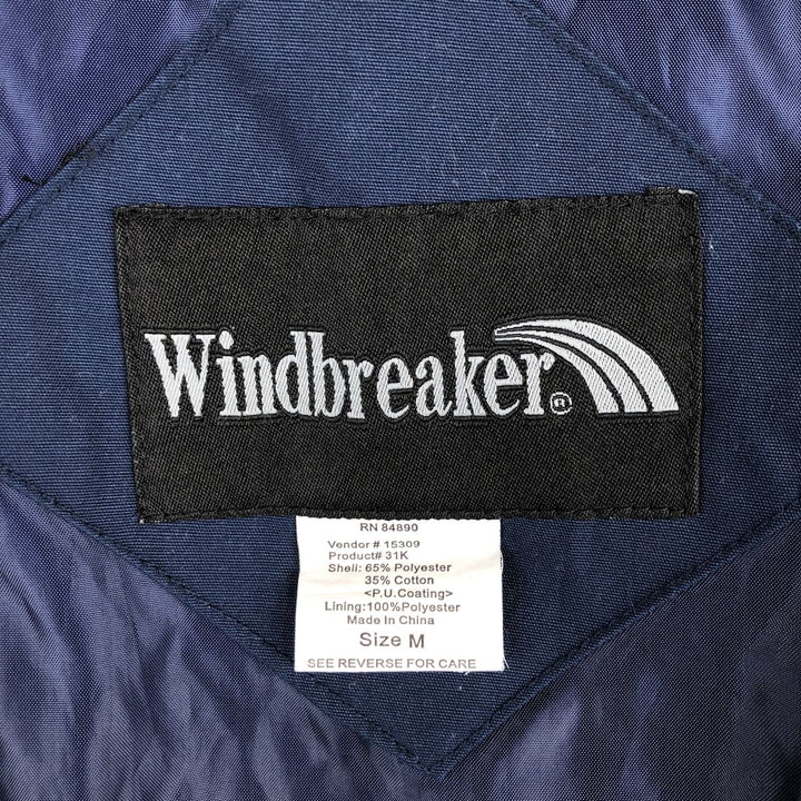 Windbreaker Derby Jacket Cup Shoulder Jacket Men's Size M polyester navy blue type Vintage Second Hand