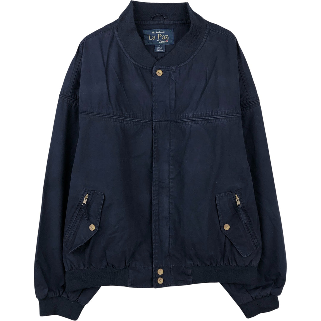 90'S Catalina La Paz Derby Jacket, Cup Shoulder, Men's XL, Vintage polyester navy blue type Vintage Second Hand