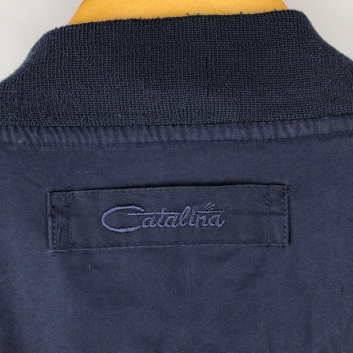 90'S Catalina La Paz Derby Jacket, Cup Shoulder, Men's XL, Vintage polyester navy blue type Vintage Second Hand