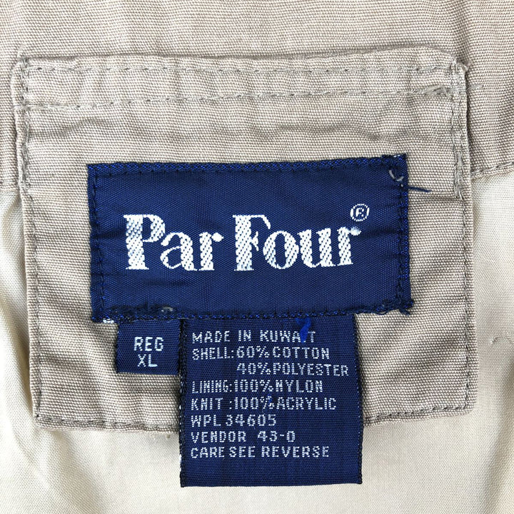 Par Four Vintage Derby Jacket, Cup Shoulder, Men's XL cotton Beige type Vintage Second Hand