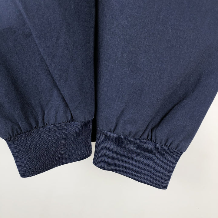 Windbreaker Derby Jacket, Cup Shoulder Jacket, Men's Size L polyester navy blue type Vintage Second Hand