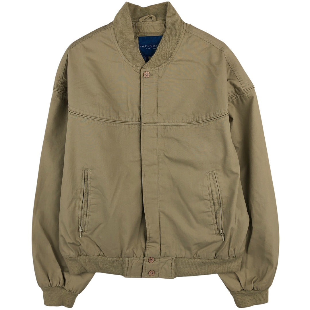 Vintage 80s-90'S Town Craft Derby Jacket with Cup Shoulder Strap, Men's Size L cotton Beige type Vintage Second Hand