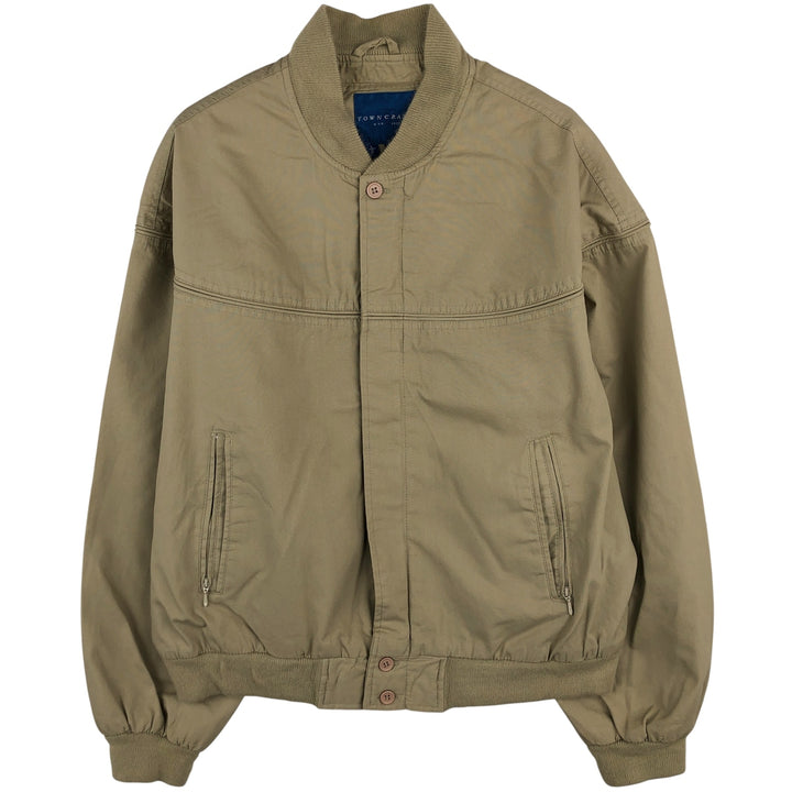 Vintage 80s-90'S Town Craft Derby Jacket with Cup Shoulder Strap, Men's Size L cotton Beige type Vintage Second Hand