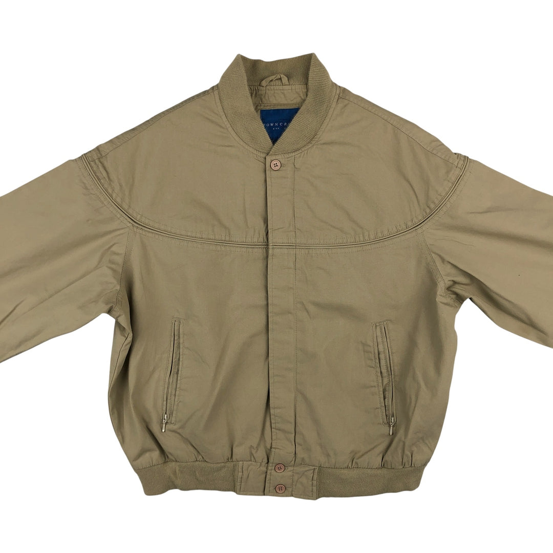 Vintage 80s-90'S Town Craft Derby Jacket with Cup Shoulder Strap, Men's Size L cotton Beige type Vintage Second Hand