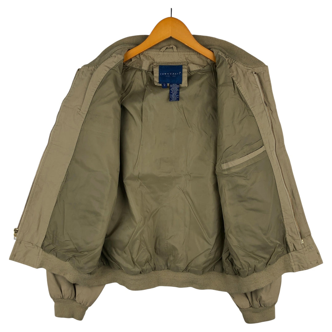Vintage 80s-90'S Town Craft Derby Jacket with Cup Shoulder Strap, Men's Size L cotton Beige type Vintage Second Hand