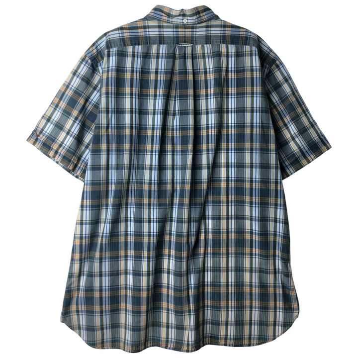 Ralph Lauren short sleeve button down check shirt, men's XL size cotton yellow type Vintage Second Hand