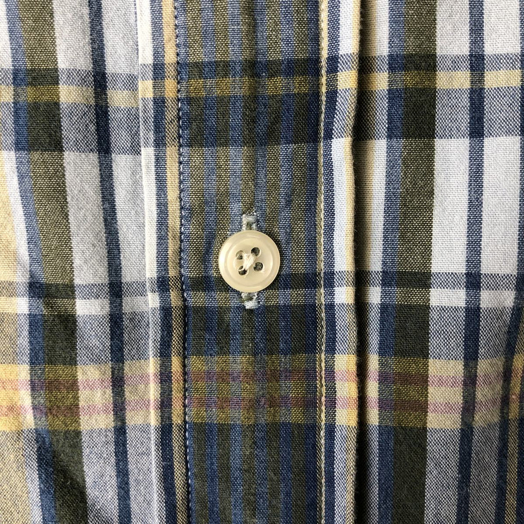 Ralph Lauren short sleeve button down check shirt, men's XL size cotton yellow type Vintage Second Hand