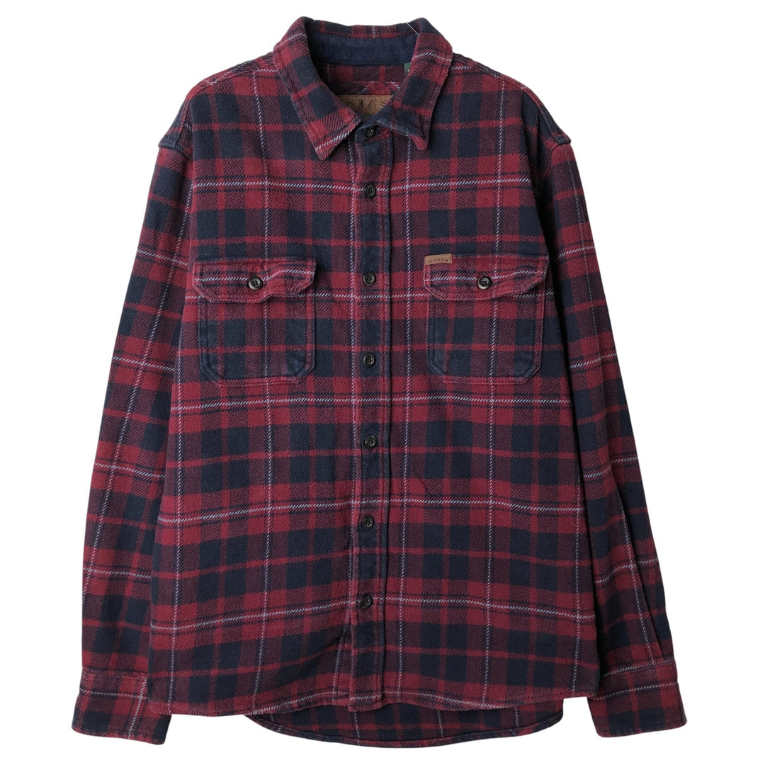 Orvis long-sleeved flannel check shirt, men's size S cotton red type Vintage Second Hand