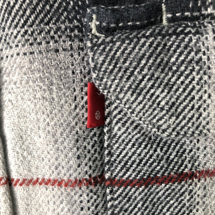 Levi's Ombre Check Long Sleeve Flannel Check Shirt, Men's Size XL cotton gray type Vintage Second Hand