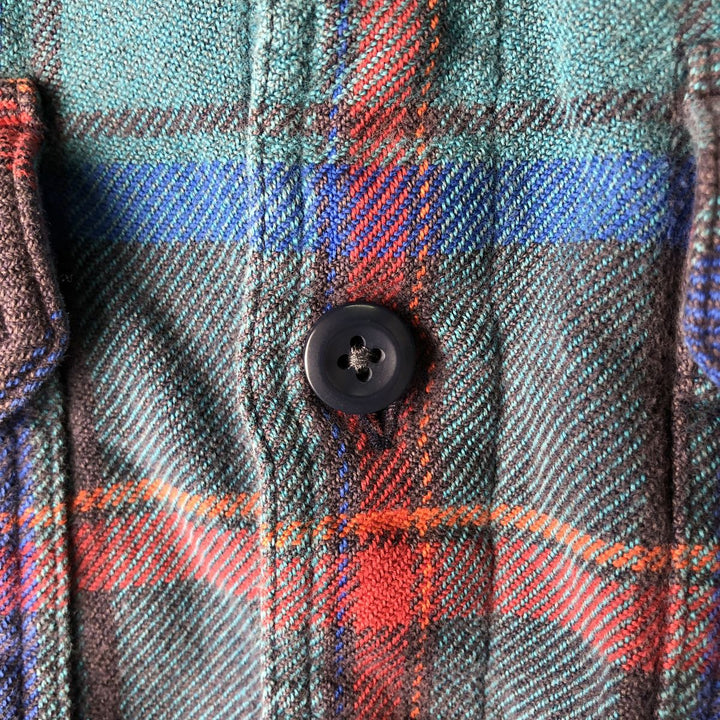 Patagonia Organic Cotton Lightflannel Check Shirt, Men's Size Small unclear blue type Vintage Second Hand