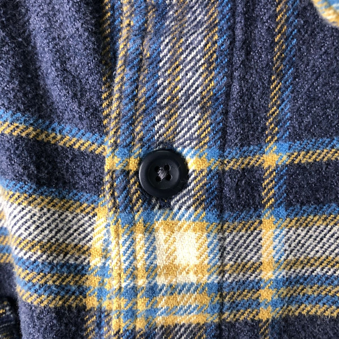 Patagonia 53947FA18 Long Sleeve Fjord Flannel Shirt, Men's XL Organic cotton navy blue type Vintage Second Hand