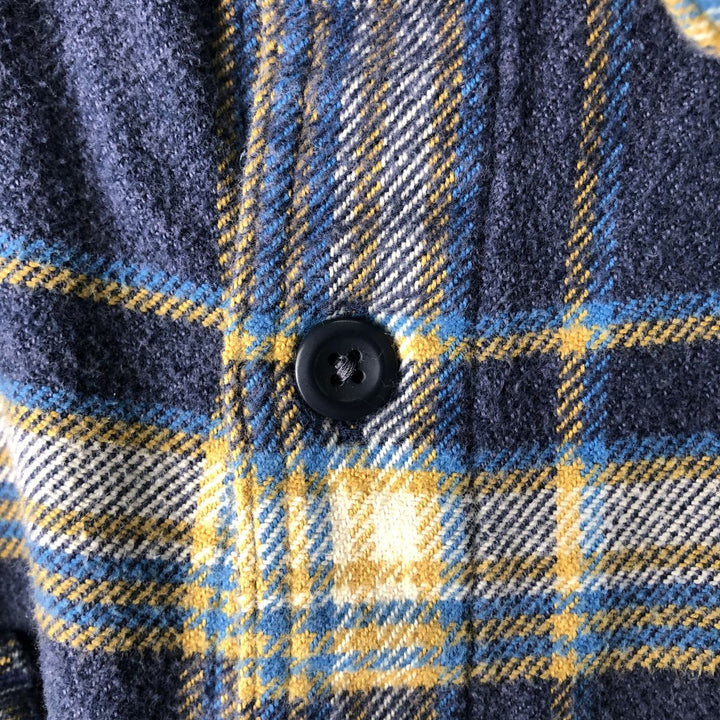 Patagonia 53947FA18 Long Sleeve Fjord Flannel Shirt, Men's XL Organic cotton navy blue type Vintage Second Hand