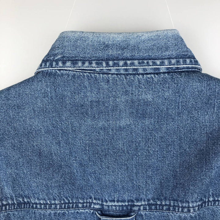 Ralph Lauren CHAPS Long Sleeve Button Down Denim Shirt Men's L Size cotton blue type Vintage Second Hand
