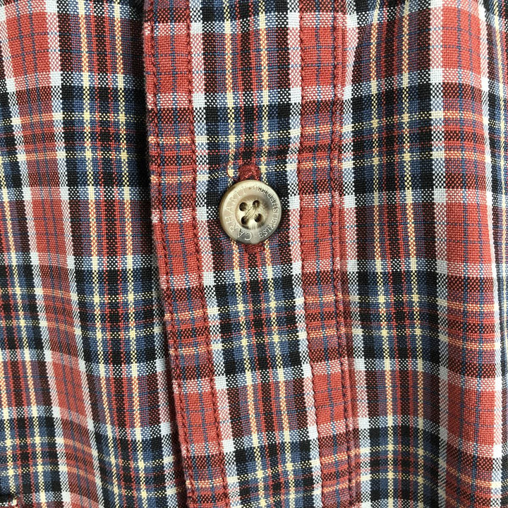 Carhartt Check Pattern Long Sleeve Button-Down Work Shirt, Men's M cotton red type Vintage Second Hand