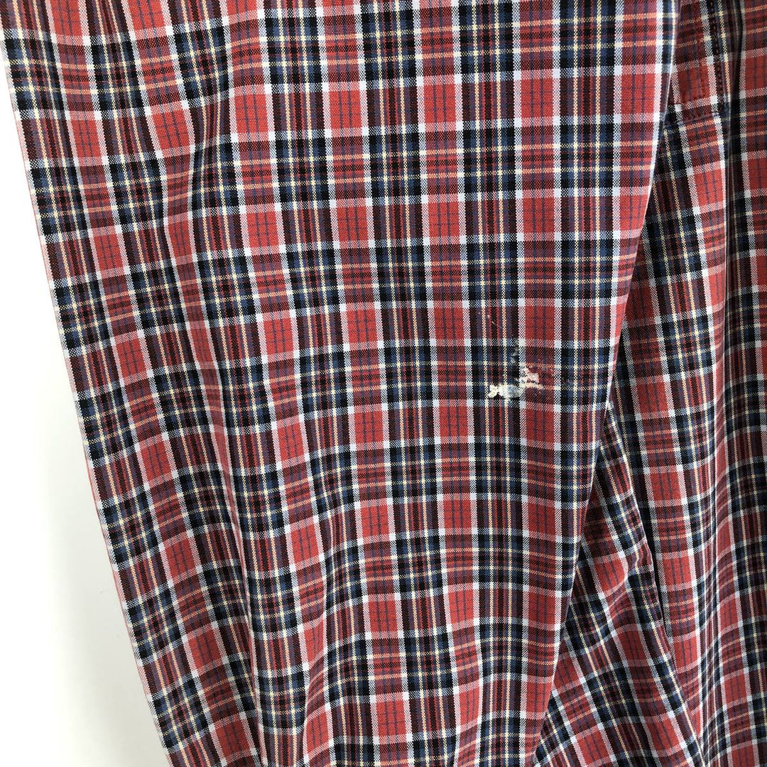 Carhartt Check Pattern Long Sleeve Button-Down Work Shirt, Men's M cotton red type Vintage Second Hand