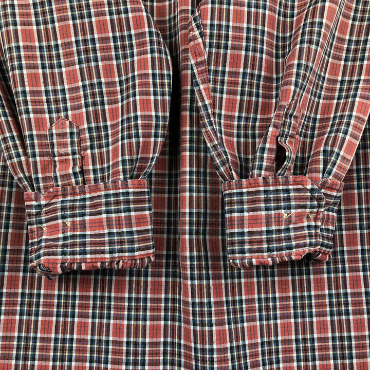 Carhartt Check Pattern Long Sleeve Button-Down Work Shirt, Men's M cotton red type Vintage Second Hand