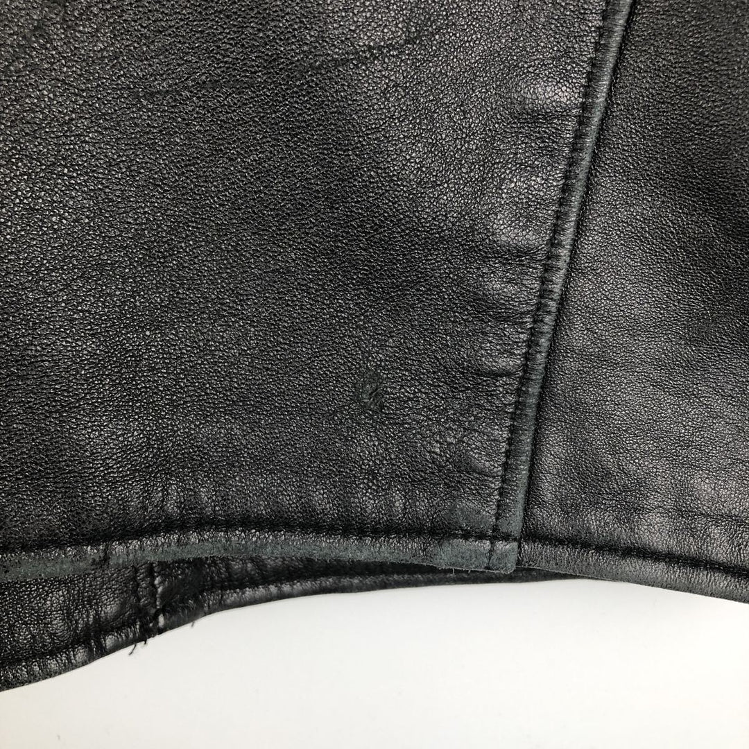 Swing-top leather jacket, made in Italy, men's size M genuine leather black type Vintage Second Hand