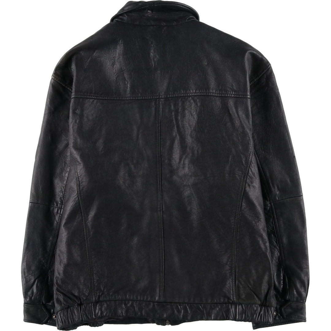JOS.A.BANK Swing Top Leather Blouson, Men's Size XL genuine leather black type Vintage Second Hand