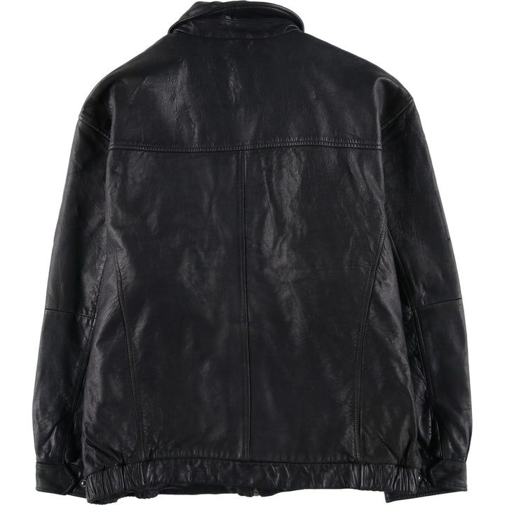 JOS.A.BANK Swing Top Leather Blouson, Men's Size XL genuine leather black type Vintage Second Hand
