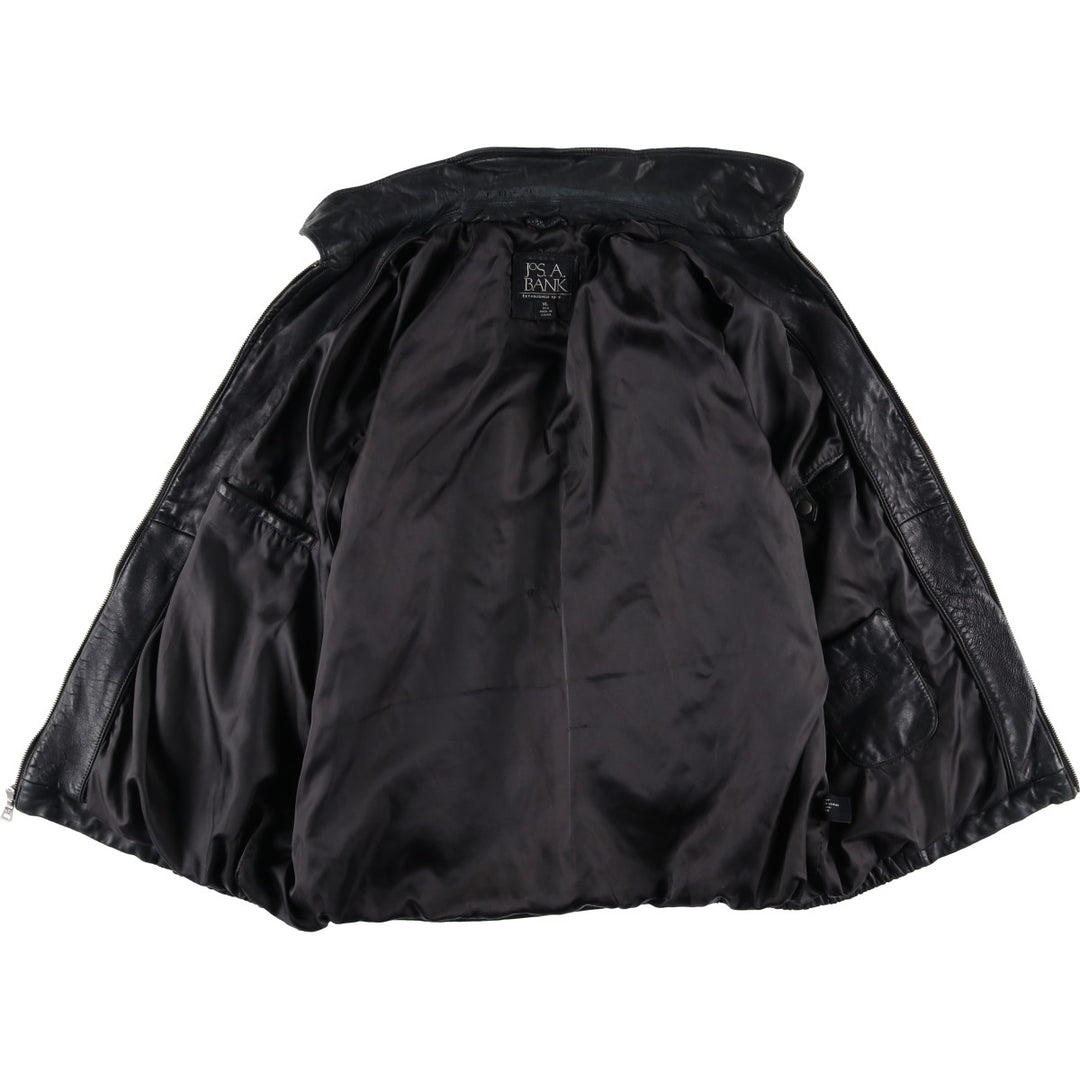 JOS.A.BANK Swing Top Leather Blouson, Men's Size XL genuine leather black type Vintage Second Hand
