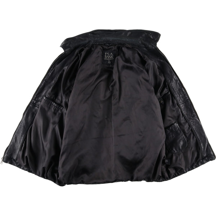 JOS.A.BANK Swing Top Leather Blouson, Men's Size XL genuine leather black type Vintage Second Hand