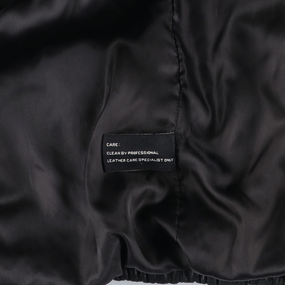 JOS.A.BANK Swing Top Leather Blouson, Men's Size XL genuine leather black type Vintage Second Hand