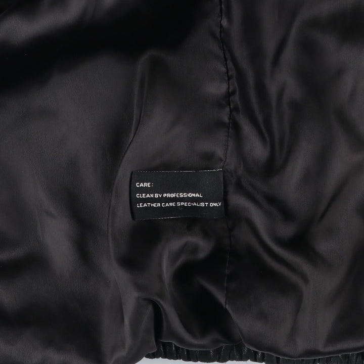 JOS.A.BANK Swing Top Leather Blouson, Men's Size XL genuine leather black type Vintage Second Hand