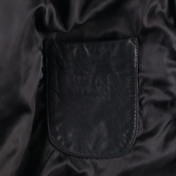 JOS.A.BANK Swing Top Leather Blouson, Men's Size XL genuine leather black type Vintage Second Hand
