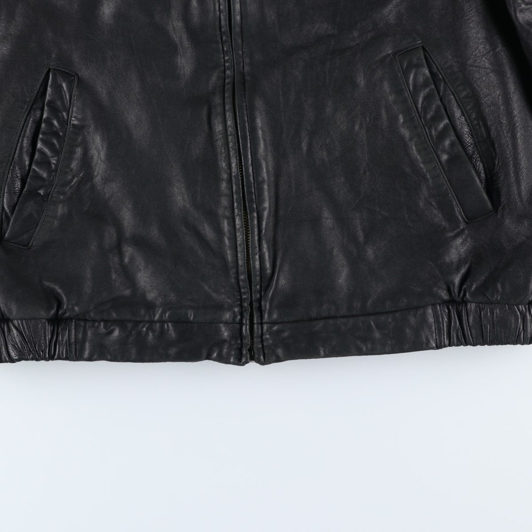 JOS.A.BANK Swing Top Leather Blouson, Men's Size XL genuine leather black type Vintage Second Hand