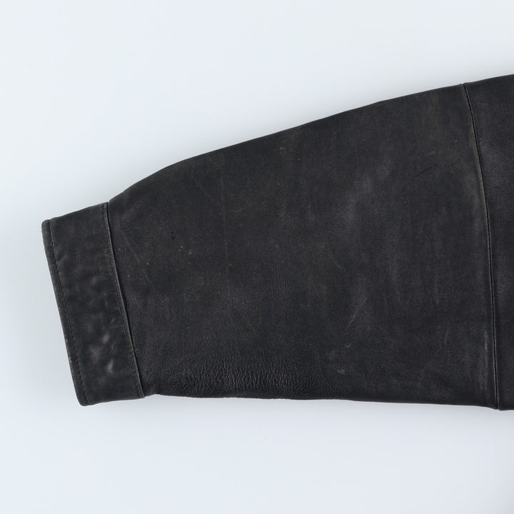JOS.A.BANK Swing Top Leather Blouson, Men's Size XL genuine leather black type Vintage Second Hand